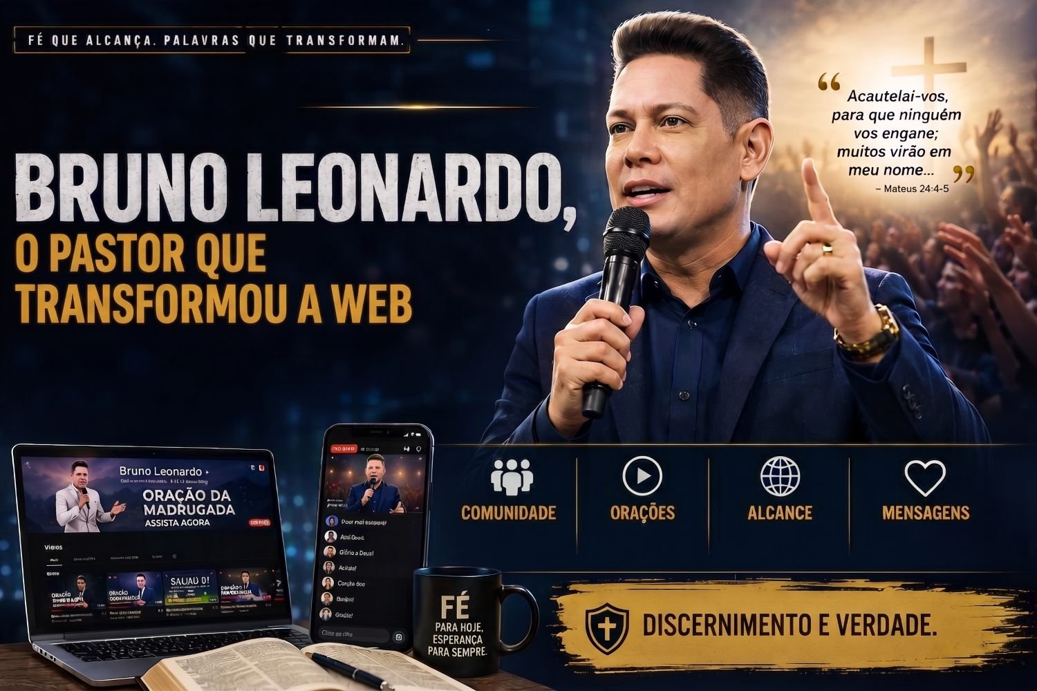Quem é Bruno Leonardo, o pastor brasileiro que conquistou uma audiência gigantesca no YouTube